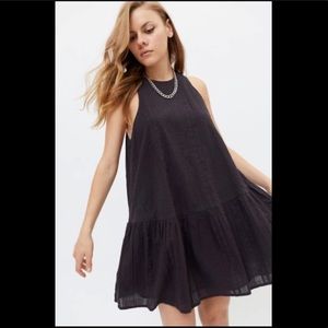 NWT UO Maisy High-Neck Frock Dress Black
